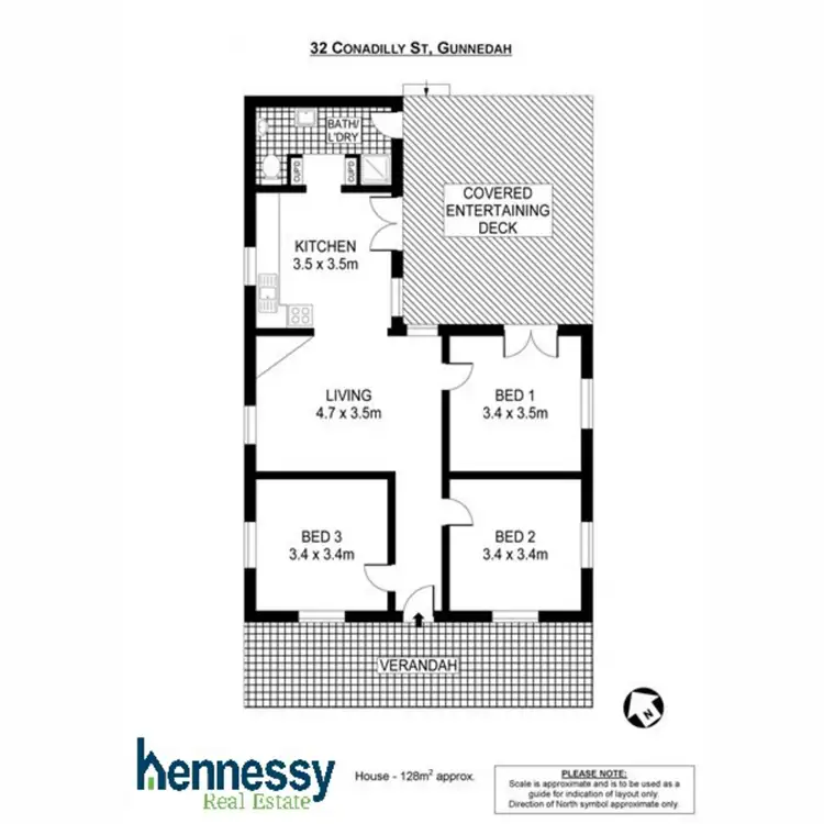 Floorplan of Homely house listing, 32 Conadilly Street, Gunnedah NSW 2380