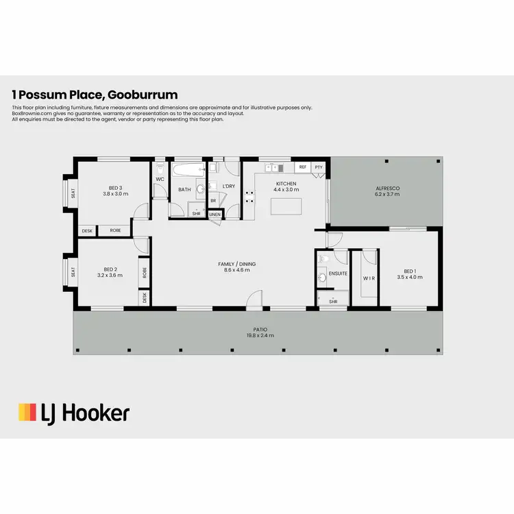 Floorplan of Homely house listing, 1 Possum Place, Gooburrum QLD 4670