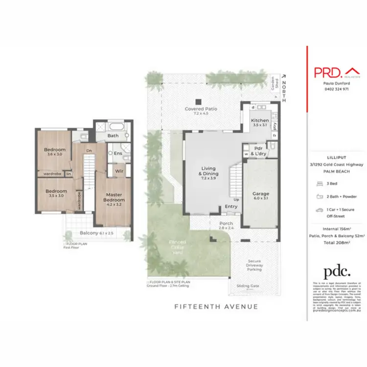 Floorplan of Homely townhouse listing, 3/1292 Gold Coast Highway, Palm Beach QLD 4221