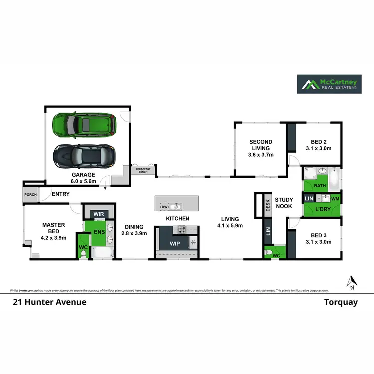 Floorplan of Homely house listing, 21 Hunter Street, Torquay VIC 3228