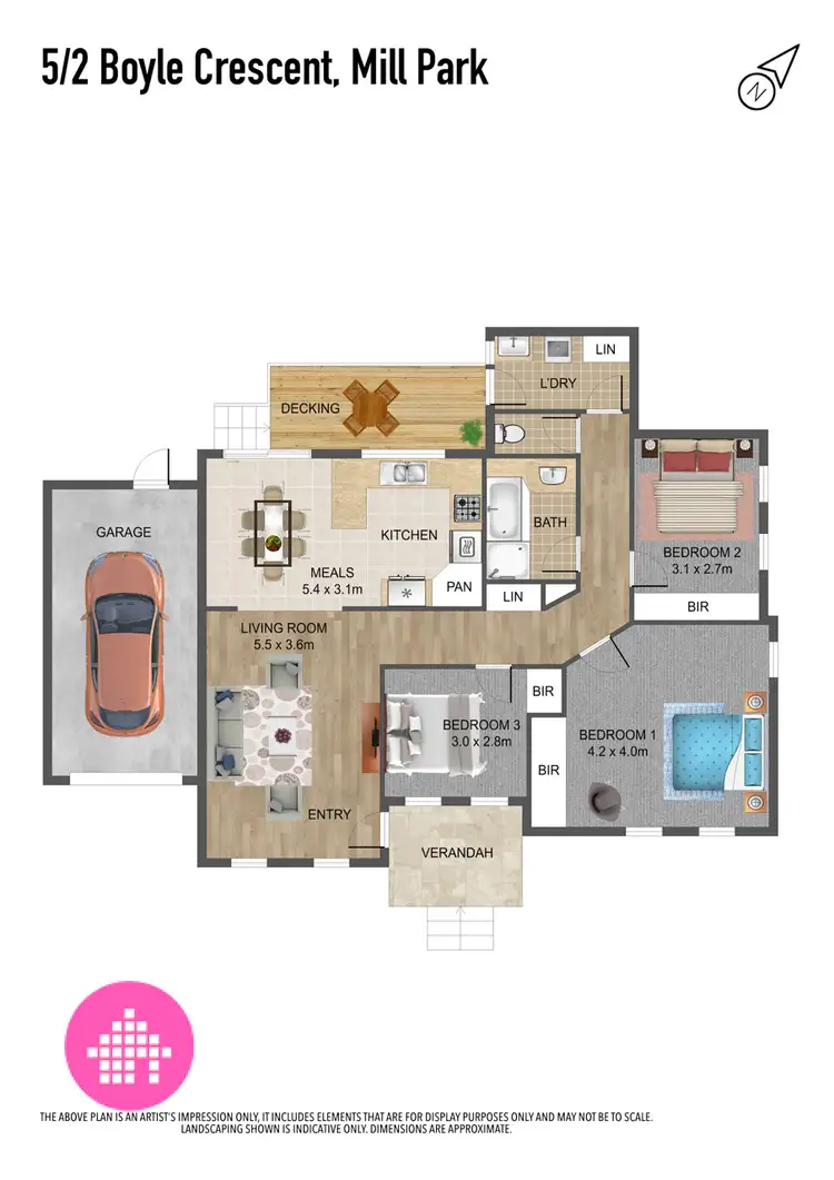 Floorplan of Homely townhouse listing, 5/2 Boyle Crescent, Mill Park VIC 3082