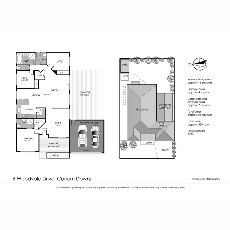 Floorplan of Homely house listing, 6 Woodvale Drive, Carrum Downs VIC 3201