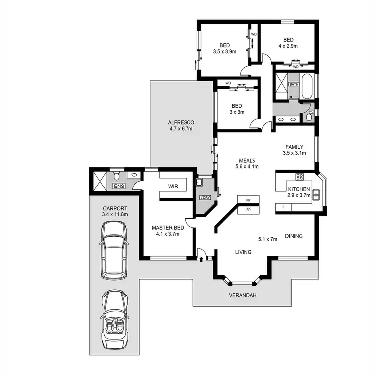 Floorplan of Homely house listing, 5 Benedictine Place, Cherrybrook NSW 2126