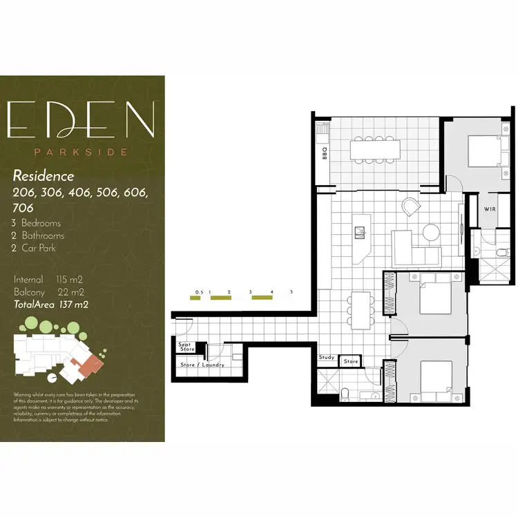 Floorplan of Homely apartment listing, 606/20 Curwen Terrace, Chermside QLD 4032