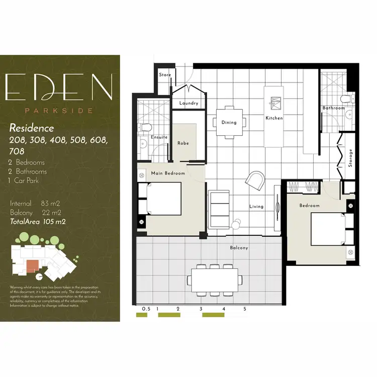 Floorplan of Homely apartment listing, 608/20-24 Curwen Terrace, Chermside QLD 4032