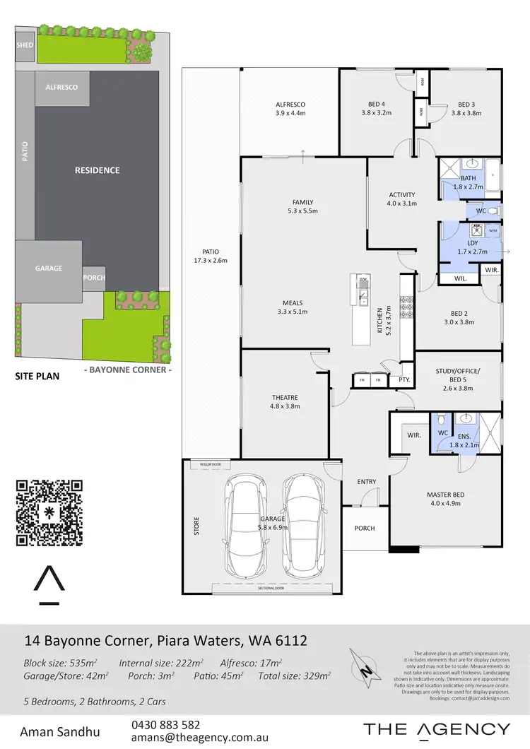Floorplan of Homely house listing, 14 Bayonne Corner, Piara Waters WA 6112