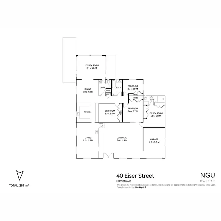 Floorplan of Homely house listing, 40 Eiser Street, Harristown QLD 4350