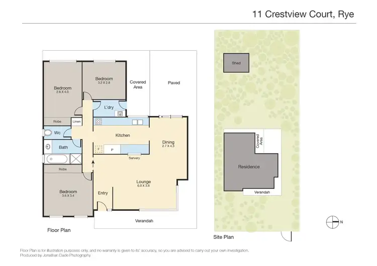 Floorplan of Homely house listing, 11 Crestview Court, Rye VIC 3941