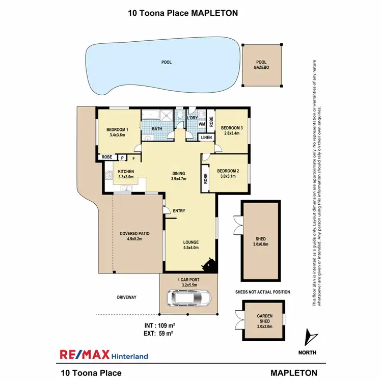 Floorplan of Homely house listing, 10 Toona Place, Mapleton QLD 4560