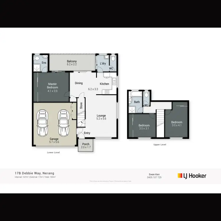 Floorplan of Homely semi-detached listing, 17B Debbie Way, Nerang QLD 4211