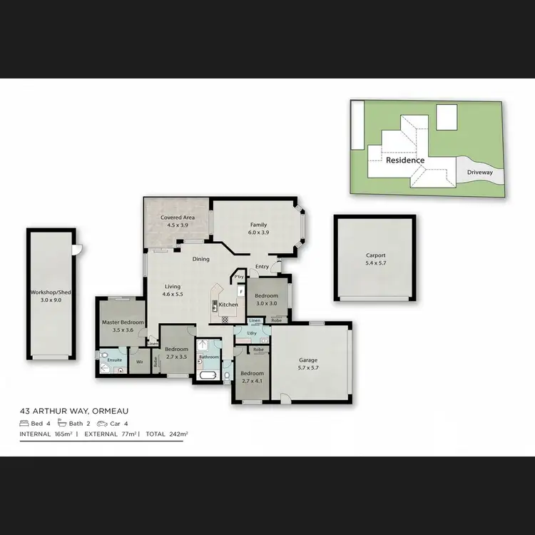 Floorplan of Homely house listing, 43 Arthur Way, Ormeau QLD 4208
