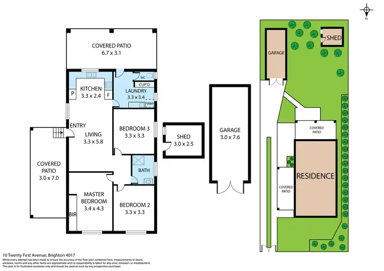 Floorplan of Homely house listing, 10 Twenty First Avenue, Brighton QLD 4017