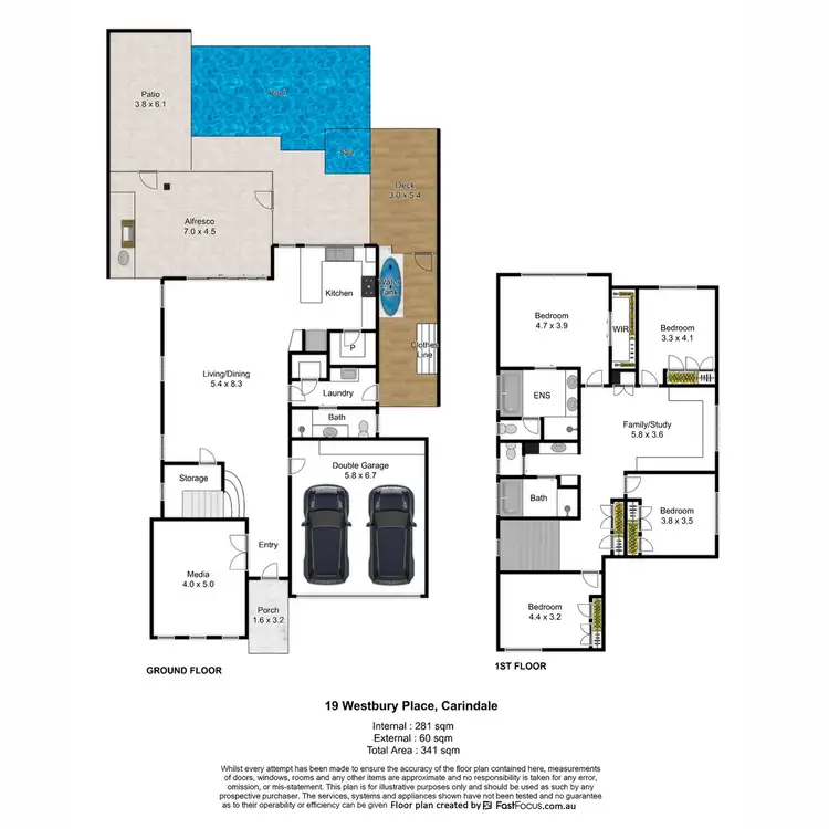 Floorplan of Homely house listing, 19 Westbury Place, Carindale QLD 4152