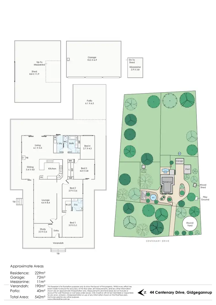Floorplan of Homely rural property listing, 44 Centenary Drive, Gidgegannup WA 6083