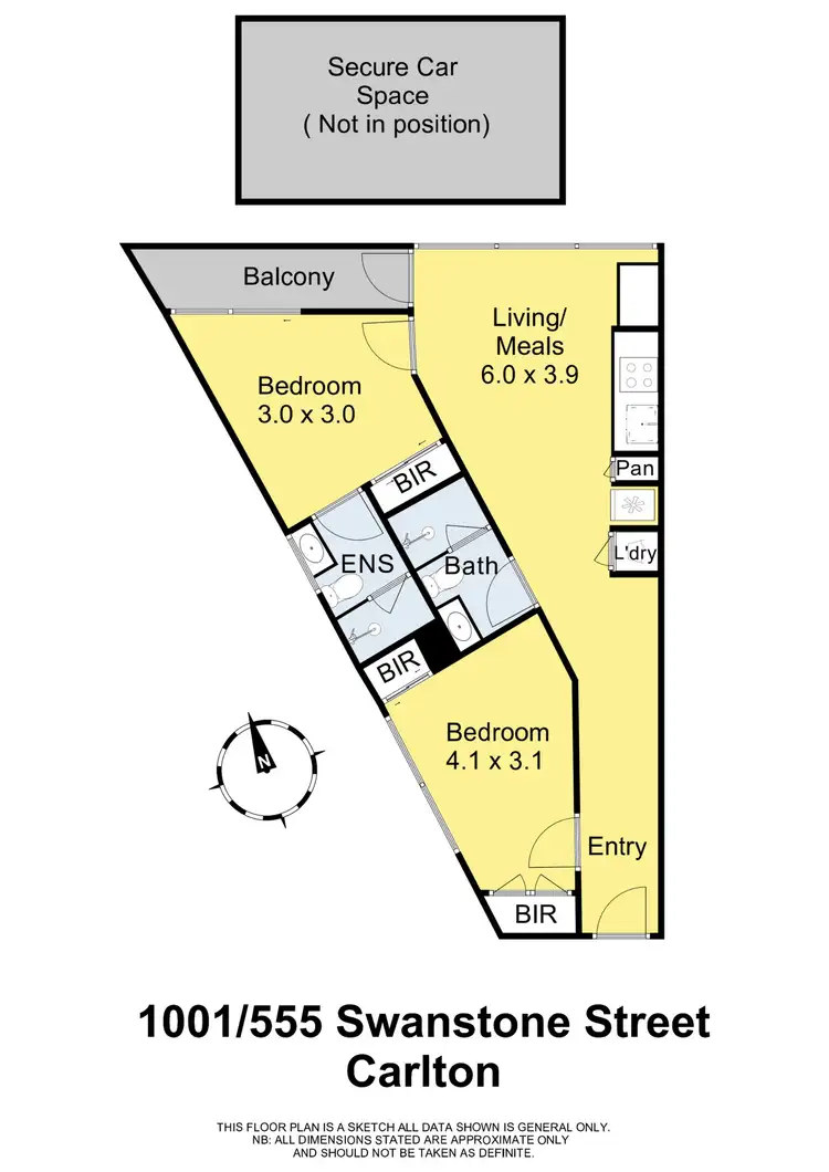 Floorplan of Homely apartment listing, 1001/555 Swanston Street, Carlton VIC 3053