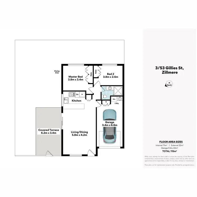 Floorplan of Homely villa listing, 3/53 Gillies Street, Zillmere QLD 4034