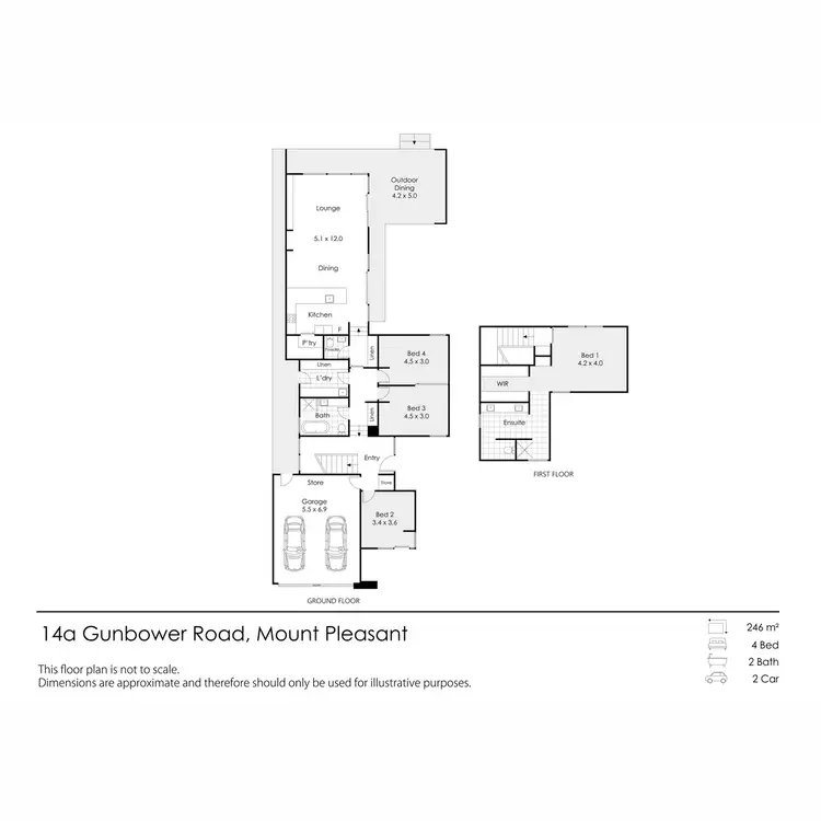 Floorplan of Homely house listing, 14A Gunbower Road, Mount Pleasant WA 6153