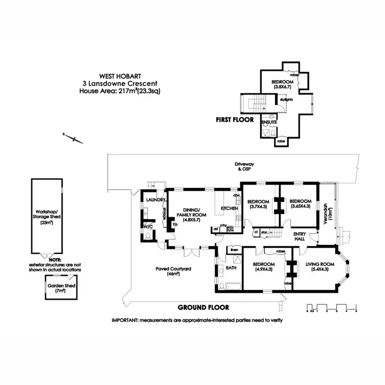 Floorplan of Homely house listing, 3 Lansdowne Crescent, West Hobart TAS 7000