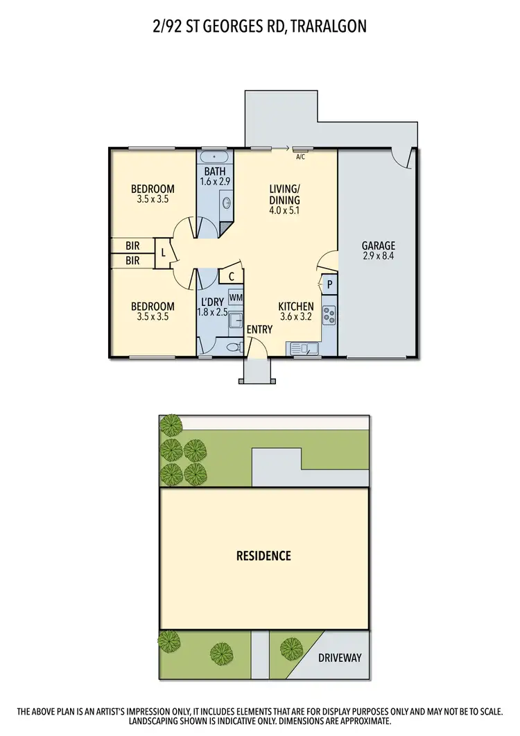 Floorplan of Homely unit listing, 2/92 St Georges Road, Traralgon VIC 3844