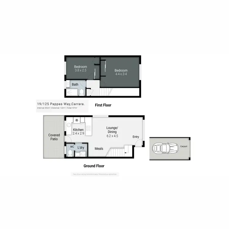 Floorplan of Homely townhouse listing, 19/125 Pappas Way, Carrara QLD 4211