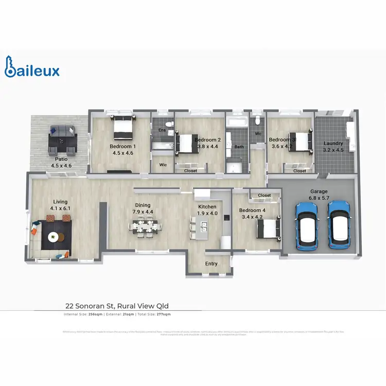 Floorplan of Homely house listing, 22 Sonoran Street, Rural View QLD 4740
