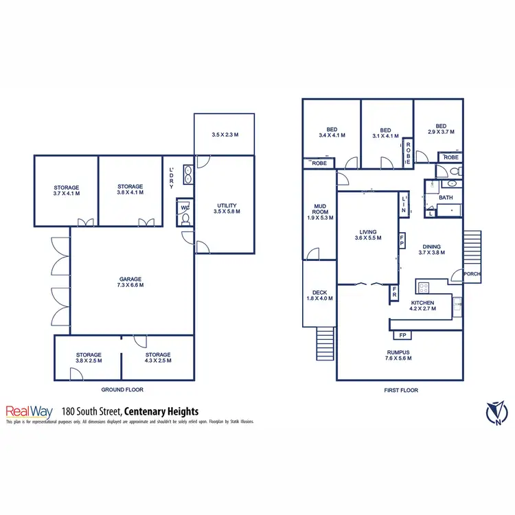 Floorplan of Homely house listing, 180 South Street, Centenary Heights QLD 4350