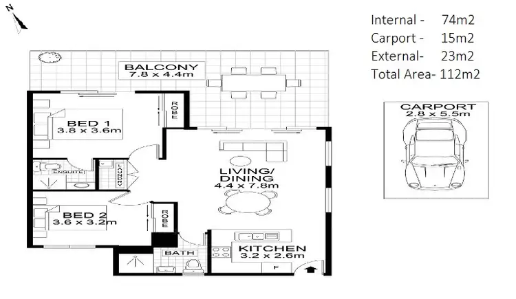 Floorplan of Homely apartment listing, 14/269 Nursery Road, Holland Park QLD 4121
