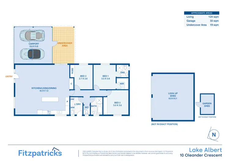 Floorplan of Homely house listing, 2/19 Oleander Crescent, Lake Albert NSW 2650
