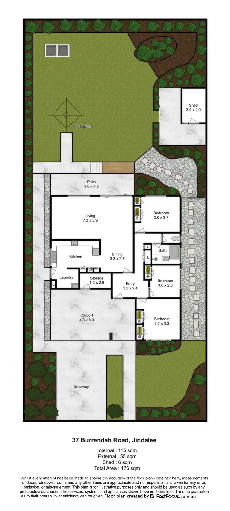 Floorplan of Homely house listing, 37 Burrendah Road, Jindalee QLD 4074