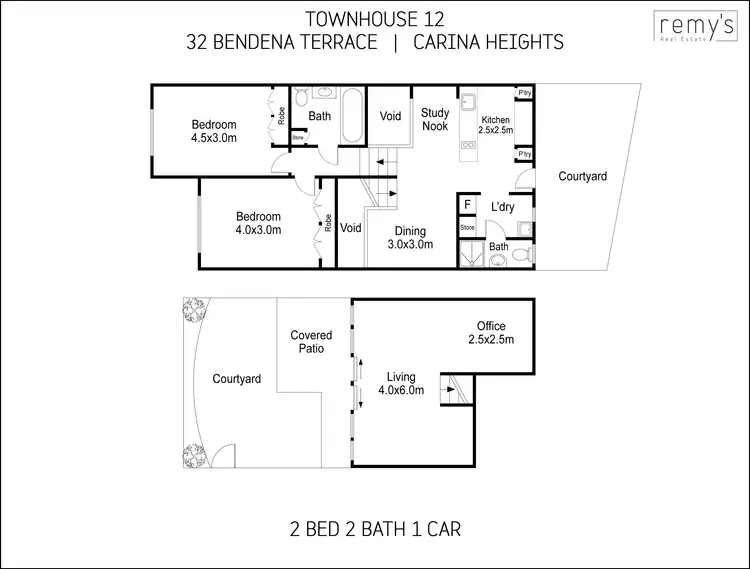 Floorplan of Homely townhouse listing, 12/32 Bendena Terrace, Carina Heights QLD 4152
