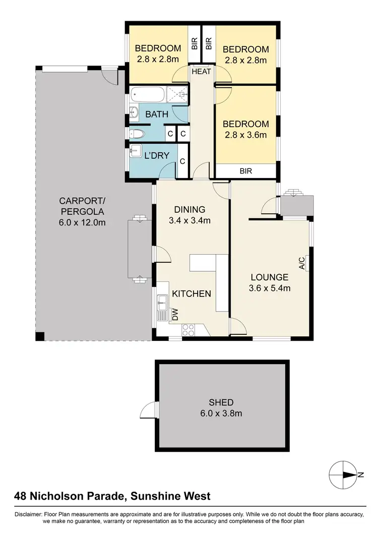 Floorplan of Homely house listing, 48 Nicholson Parade, Sunshine West VIC 3020