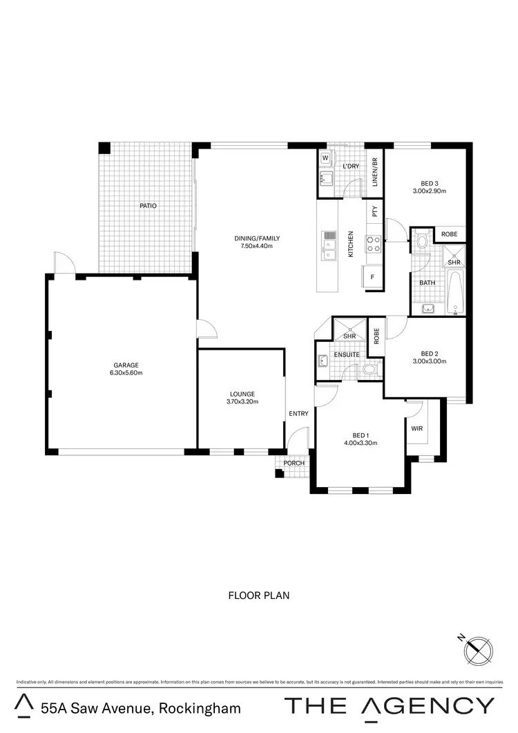 Floorplan of Homely house listing, 55A Saw Avenue, Rockingham WA 6168