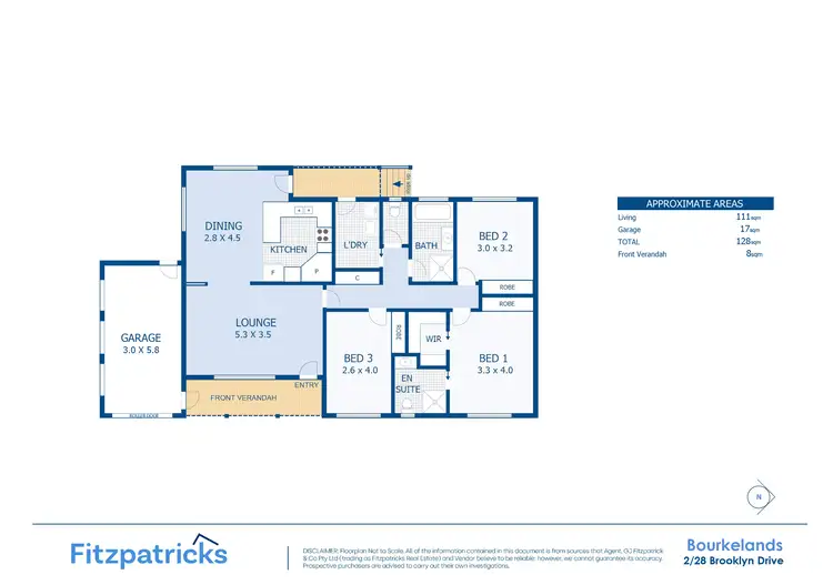 Floorplan of Homely unit listing, 2/28 Brooklyn Drive, Bourkelands NSW 2650