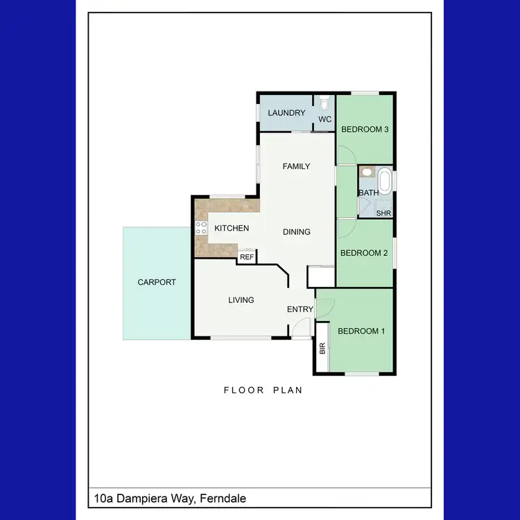 Floorplan of Homely semi-detached listing, 10a Dampiera Way, Ferndale WA 6148
