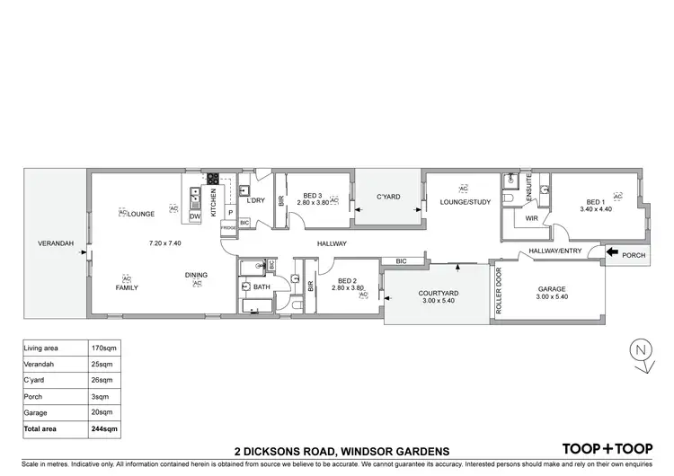 Floorplan of Homely house listing, 2 Dicksons Road, Windsor Gardens SA 5087