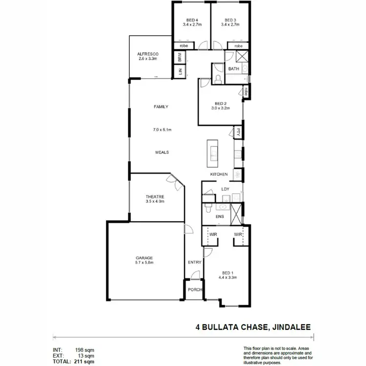 Floorplan of Homely house listing, 4 Bullata Chase, Jindalee WA 6036