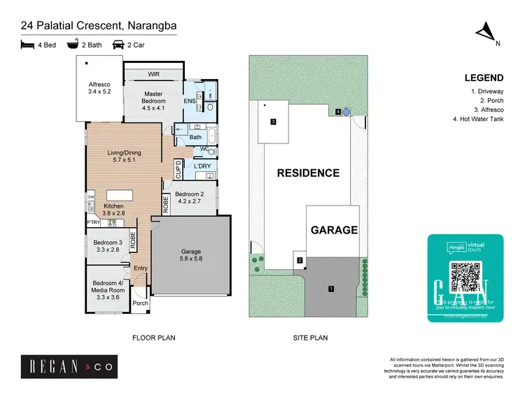 Floorplan of Homely house listing, 24 Palatial Crescent, Narangba QLD 4504