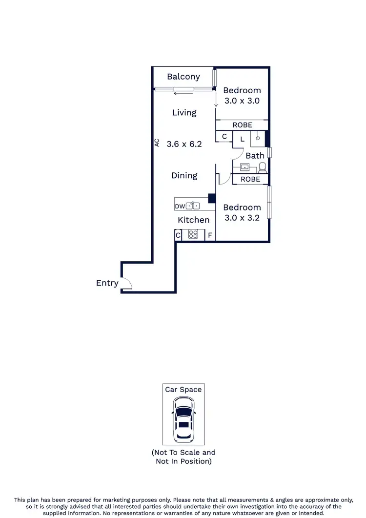 Floorplan of Homely apartment listing, 106/58 Jeffcott Street, West Melbourne VIC 3003