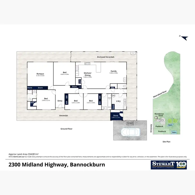 Floorplan of Homely rural property listing, 2300 Midland Highway, Bannockburn VIC 3331