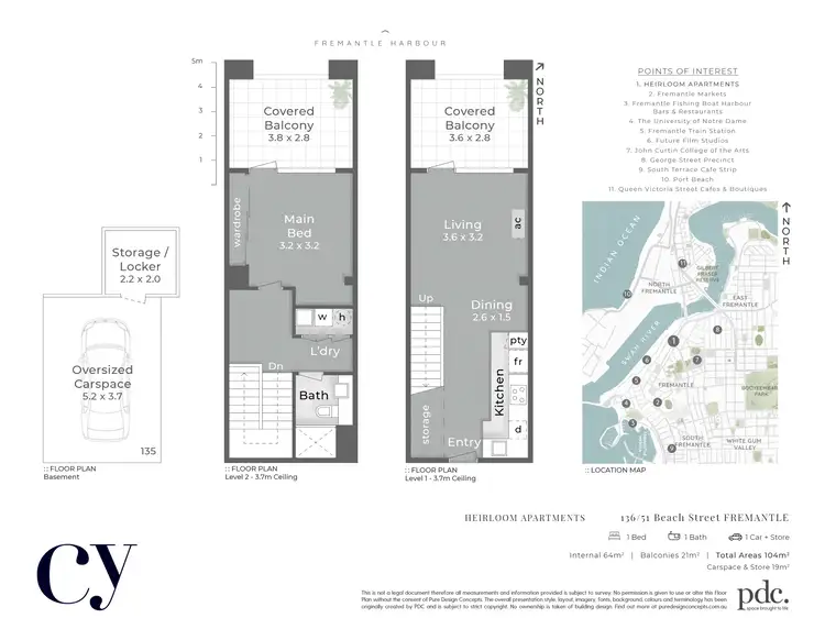 Floorplan of Homely apartment listing, 136/51 Beach Street, Fremantle WA 6160