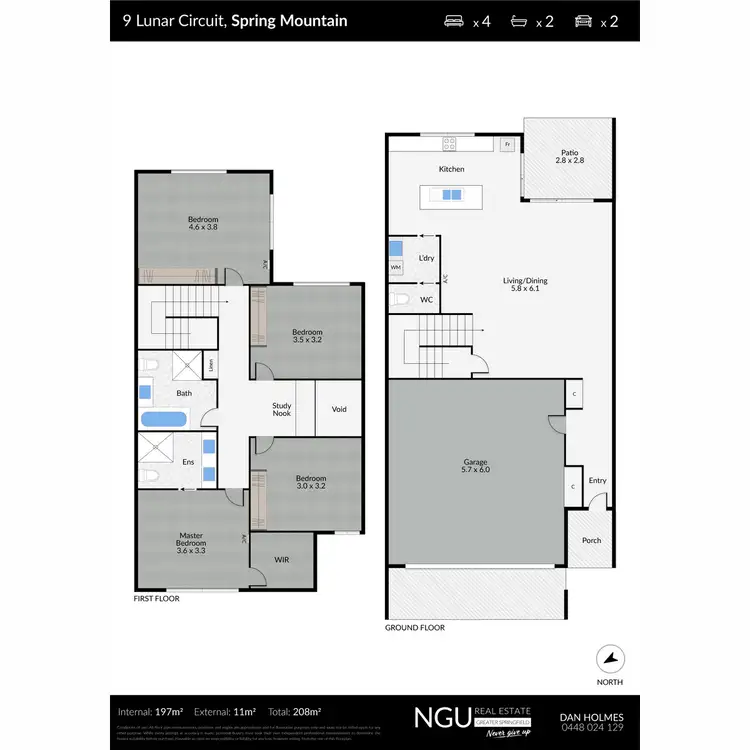 Floorplan of Homely house listing, 9 Lunar Circuit, Spring Mountain QLD 4300
