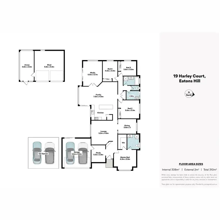 Floorplan of Homely house listing, 19 Harley Court, Eatons Hill QLD 4037