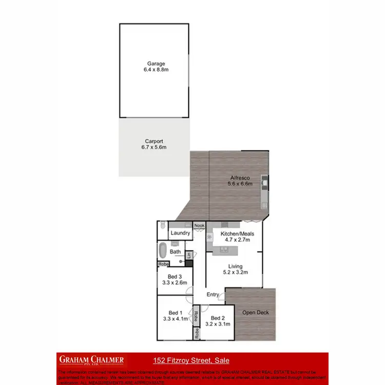 Floorplan of Homely house listing, 152 Fitzroy Street, Sale VIC 3850