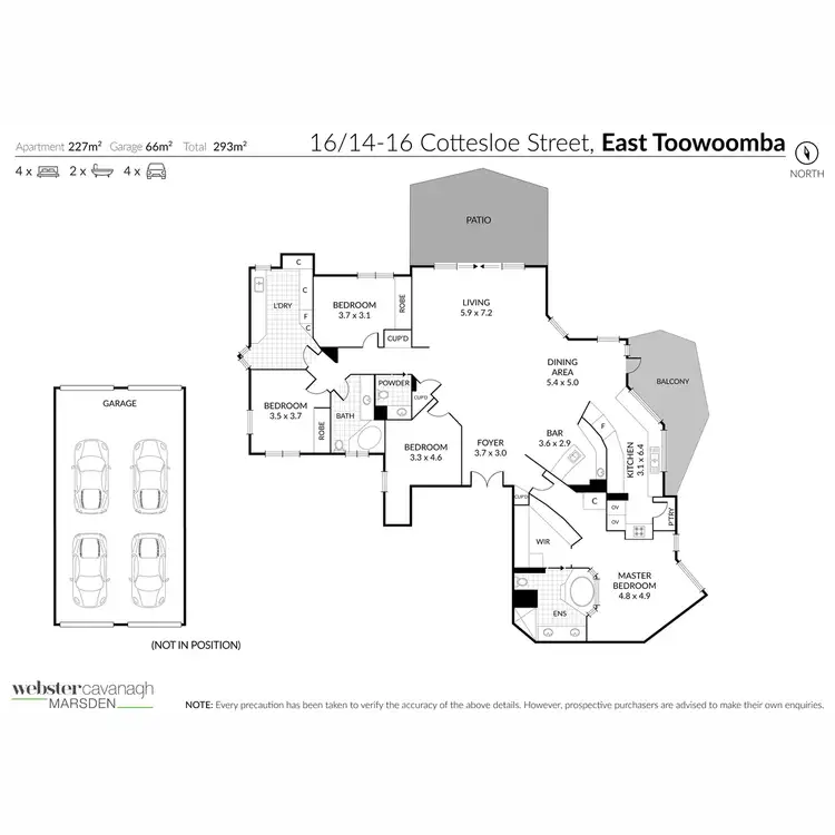 Floorplan of Homely apartment listing, 16/14-16 Cottesloe Street, East Toowoomba QLD 4350