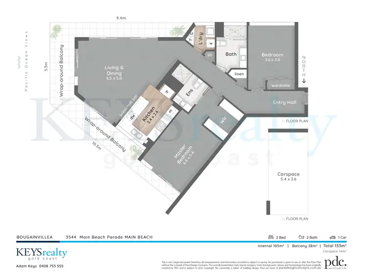 Floorplan of Homely apartment listing, 701/3544 Main Beach Parade, Main Beach QLD 4217