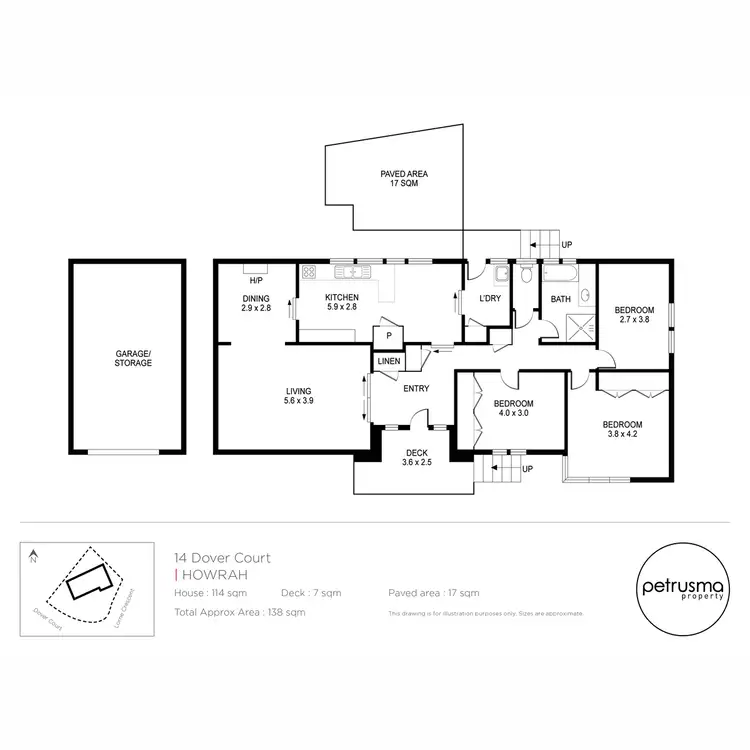 Floorplan of Homely house listing, 14 Dover Court, Howrah TAS 7018
