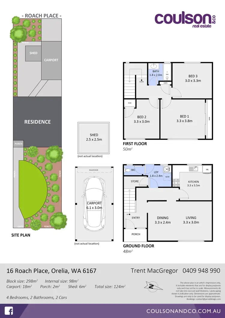 Floorplan of Homely house listing, 16 Roach Place, Orelia WA 6167