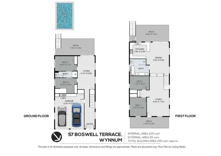 Floorplan of Homely house listing, 57 Boswell Terrace, Wynnum QLD 4178