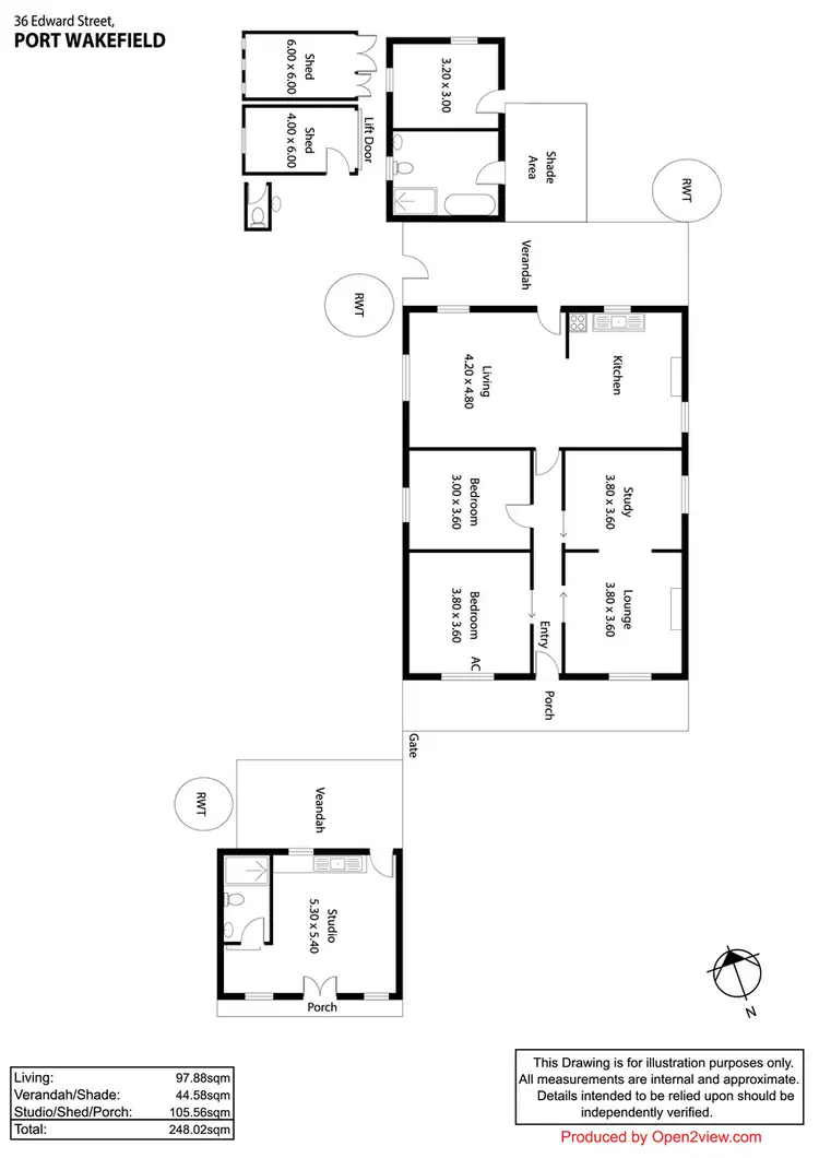 Floorplan of Homely house listing, 36 Edward Street, Port Wakefield SA 5550