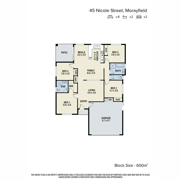Floorplan of Homely house listing, 45 Nicole Street, Morayfield QLD 4506